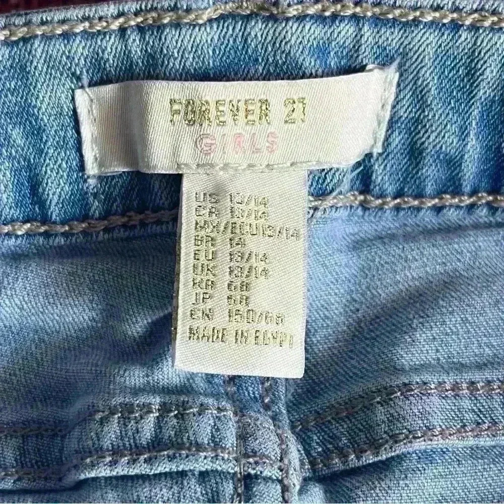 Forever 21 Girls Light Wash Skinny Jeans